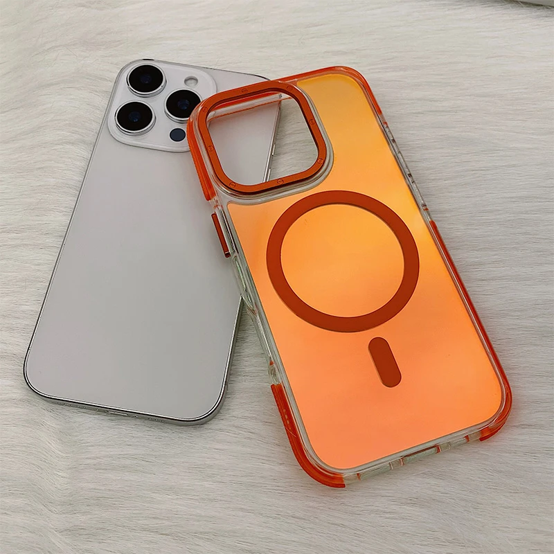 Custodia ibrida antiurto per iPhone 16 /Pro/Pro Max compatibile con MagSafe – Cover posteriore in Arcylic, Hardware, TPU e magneti